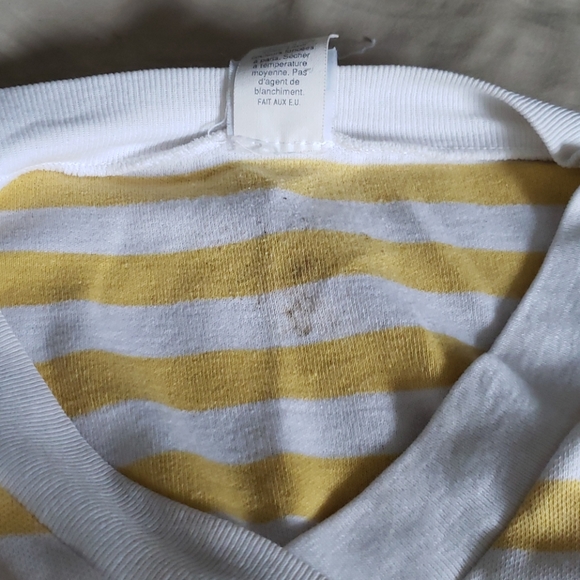 COPY - Vintage Oversize Striped Yellow White Crop… - Picture 7 of 7
